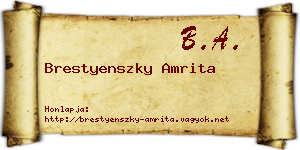 Brestyenszky Amrita névjegykártya